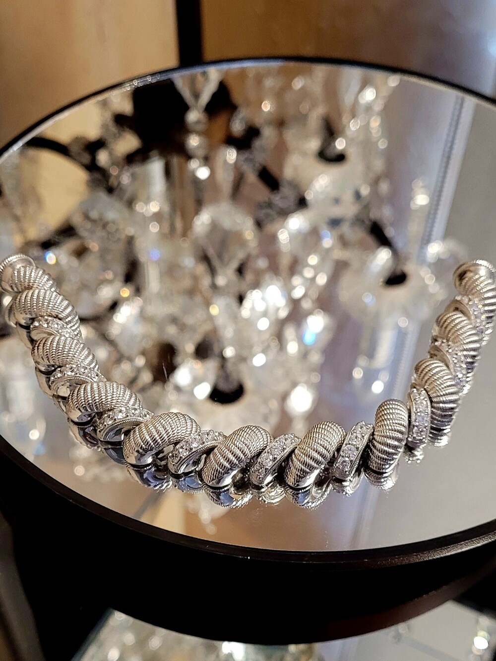 Judith Ripka Sterling Silver Diamonique San Marco Bracelet. Size 7. New - Picture 6 of 15